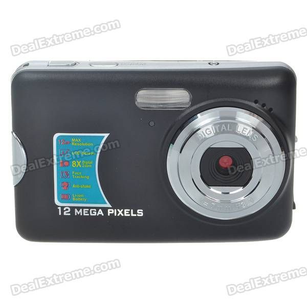 2.7" TFT LCD CMOS 12MP Digital Video Camera with 8X Digital