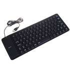 USB/PS2 Preto Ultraslim teclado lavável flexível Dustproof (