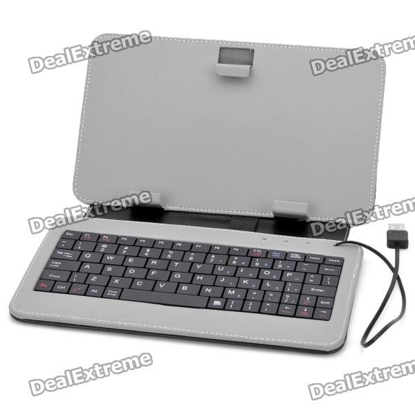 Lichee Padrão Case Cover Teclado com suporte para 7'' Tablet